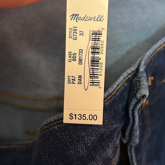 NWT Madewell 10" High-Rise Skinny Jeans in Hayes Wash size 37 - Picture 11 of 14